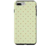 Pale Olive and Brown Tiny Polka Dot Pattern Cute Aesthetic Case for iPhone 7 Plus/8 Plus