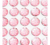Pale Pink - 10mm Self Adhesive Sparkle Encrusted Jewels - Resin Craft Gem Stickers - 50 per Sheet - by Italian Options