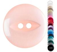 Pale Pink Baby Cardigan Buttons, 11mm Fish Eye, Pack of 10 Matching
