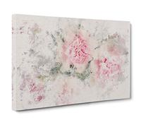 Pale Pink Carnation Flowers Watercolour Canvas Print | Gallery Wrapped 30mm Frame Wall Art | 30x20 inches | Ready to Hang | Modern Floral Picture | Living Room Bedroom Lounge Office