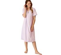 Pale Pink Embroidered Short Sleeve Cotton Blend Nightdress (20)