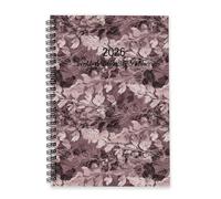 Pale Pink Foliage Branches Diary 2026 A5 To Do List Notebook Diaries Mens Journal 2026 Diary and Planner for Project Week To View Monthly Year Planner with Dotted Line Note Page Slim