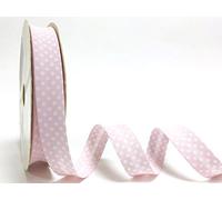Pale Pink Polka Dot 18mm Bias Binding by Fany on a 3m Length (N.B. this is a cut from a roll)