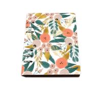 Pale Pink Small Flowers Notebook, Pu Leather Notebooks, Lined Paper Funny Notebook 180Pages/90Sheets, Note Book A5 for Man, Workbook for Study, Office Paper Products Women Man