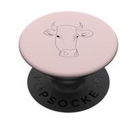 Pale Rose / Cute Cow Lover Highland Cow Love Cow PopSockets Adhesive PopGrip