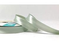 Pale Sage Green Byetsa Satin Fold 18mm Bias Binding on a 3m length (N.B. this is a cut from a roll, presented on a Bertie's Bows ribbon card)