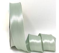Pale Sage Green Byetsa Satin Fold 30mm Bias Binding on a 25m Roll