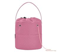 Pale Violet Red Crochet Yarn Bag Drawstring Knitting Bag, Crochet Organizer Bag Yarn Storage Bag for Crocheting Project, Store Skein Ball, Needles Accessories