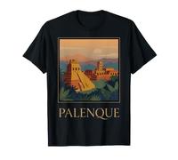 Palenque Mexico Maya Ruins Vintage Travel Design T-Shirt