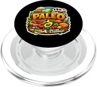 Paleo Eat Clean Like A Caveman Nutrition Lover Healthy Diet PopSockets PopGrip for MagSafe