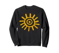 Paleo Sun Design Petroglyph Golden Sun Symbol Sweatshirt