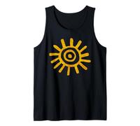 Paleo Sun Design Petroglyph Golden Sun Symbol Tank Top