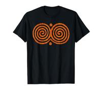 Paleo Sun Double Spiral Petroglyph Ancient Balance Symbol Value Graphic T-Shirt