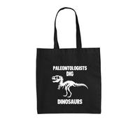 Paleontologists Dig Dinosaurs - 100% Cotton Tote Bag - Black - One Size