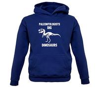 Paleontologists Dig Dinosaurs - Childrens/Kids Pullover Hoodie - Oxford Navy - L (7-8 Years)