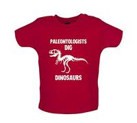 Paleontologists Dig Dinosaurs - Organic Baby/Toddler T-Shirt - Red - 18-24 Months