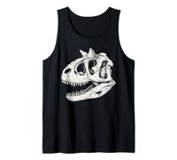 Paleontology Dinosaur Carnotaurus Skull Horned Fossil Tank Top
