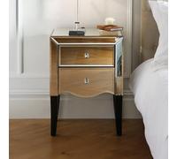 Palermo 2 Drawer Bedside Cabinet - Mirrored
