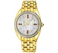 Palermo Diamond , 316L Stainless Steel IPYG Case, MOP White Dial, 316L Stainless Steel IPYG Bracelet Swiss Quartz Watch GV2 Gold One Size