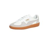 PUMA Men's Palermo Leather Trainers, White/Glacial Grey/Gum, 8 UK