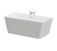 Palermo Square Double Ended Freestanding Back to Wall Bath | White | Acrylic | 1600mm x 740mm