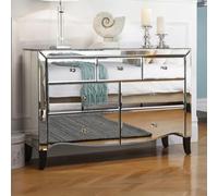 Palermo Wide Chest - Mirrored - Multi Drawer