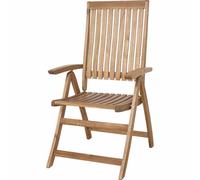 Paleros Folding Chair Garden Patio Acacia Wood FSC -100% Natural To 110kg Chair