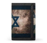 Palestine and Israel Flag Funny Trifold Wallet RFID Blocking Front Pocket Wallets with ID Window Gifts for Men Women