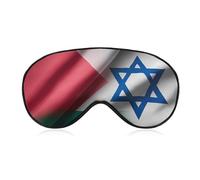 Palestine and Israel Flag Soft Sleep Eye Mask Effective Light Blocking Blindfold Night Masks for Sleeping Travel