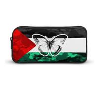 Palestine Flag And Butterflies Pencil Case High Capacity Pencil Pouch Funny Storage Pen Pencil Organizer