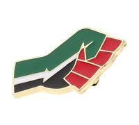 Palestine Flag Brooch Enamel Badge for Backpack Hat or Coat Patriotic Palestine National Pride Accessory Sturdy Metal Design