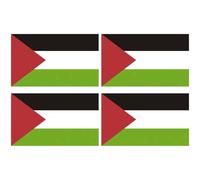 Palestine Flag Car Stickers 4pcs Waterproof Palestinian Stickers Decorative Stickers for Car Window Bumper