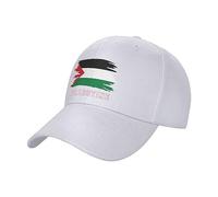 PELNYC Palestine Flag Cool Palestinian Fans Baseball Cap Running Sport Travel Hat Adjustable Patriotic Unisex Caps White