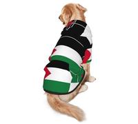 Palestine Flag Dog Hoodie for Medium Large Dogs, Warm Soft Pet Sweatshirt, Easy to Wear Jumper Clothes