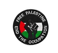 Palestine Flag Embroidery Patches Free Palestine Embroidered Tactical Morale Patch Hook and Loop Patches for Clothes Bags Backpack Accessories