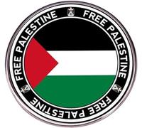 Palestine Flag Enamel Pin Free Palestine Round Badge Palestine Flag Brooch Pin Free Palestine Brooch Pins Round Palestinian National Flag Lapel Pin Badge for Clothes Bag Hat Collar Jewelry Accessories