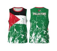 Palestine Flag Grain Basketball Jersey Shirt Team Up Sports 3D Full Print Design Jerseys Black