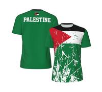 Palestine Flag Grain Tee Sport Tops Soft Gym T-Shirts Casual Working Shirt for Summer Everyday Running 3XL