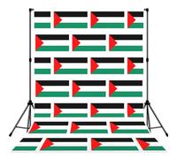 Palestine Flag Lightweight Photo Backdrop Soft Background For Indoor Shooting, Party & Live Streaming - 5x7ft
