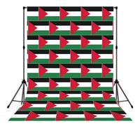 Palestine Flag Lightweight Photo Backdrop Soft Background For Indoor Shooting, Party & Live Streaming - 5x7ft