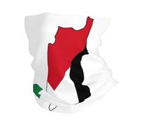 Palestine Flag Map Print Neck Warmer Gaiter Women Men, Windproof Face Cover Face Mask Scarf For Cold Weather Sport