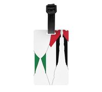 Palestine Flag Map Print Premium PVC Luggage Tag Reliable Suitcase ID Holder Hassle-Free Travel Essential Accessory Gift