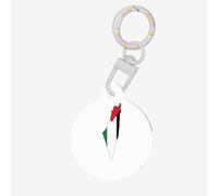 Palestine Flag Map Print Round Acrylic Pet Tag, Dog Neck Pendant Tags for Pets Circular Dog Cat Collar Name Tags