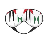 Palestine Flag Map Print Sleep Mask Silk-Like Eye Mask Sleeping Eye Mask for Women Men for Travel Sleep Relaxation
