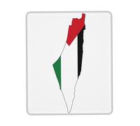 Palestine Flag Map Print Small Desk Pad,Rubber Base with Precision Stitched Edges,Perfect for Office,Gaming