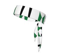 Palestine Flag Map Print Sport Head Ties Headbands Bandanas Workout Hair Band Athletic Sweatbands for Running Tennis