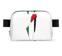 Palestine Flag Map Print Square Bumbag Fanny Pack for Men Women Adjustable Belt Bag Waterproof Cross Body Bag Chest Bag