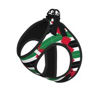 Palestine Flag Pet Leash Vest For Small Dogs Cats Reflective Adjustable Soft Outdoor Walking Hiking Training