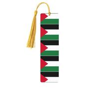 Palestine Flag Print 5pcs Wooden Bookmark for Men Women, Bookmarks with Tassel, Bookmarks Gifts for Book Lovers