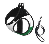 Palestine Flag Print Adjustable Harness Leash Set For Cats And Dogs, Soft Breathable Kitten Puppy Mesh Vest With Reflective Design, Escape-Proof Lead For Small Pets Walking Training